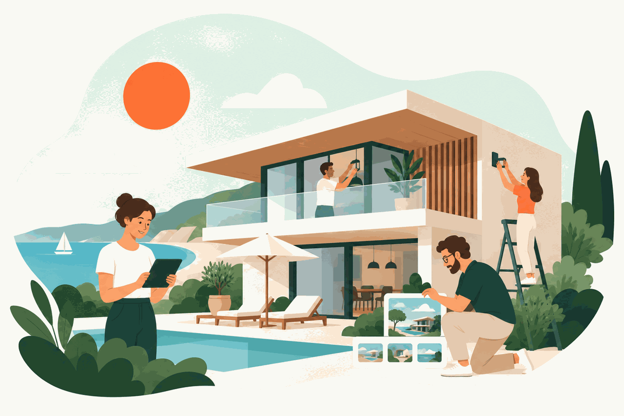 Samen kijken naar je vakantiewoning en website